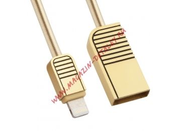 USB кабель WK LION WDC-026 для Apple 8 pin золотой
