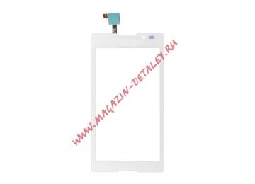 Сенсорное стекло (тачскрин) для Sony Xperia C C2304 белый