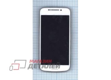 Дисплей (экран) в сборе с тачскрином для Samsung Galaxy S4 zoom SM-C101 белый с рамкой