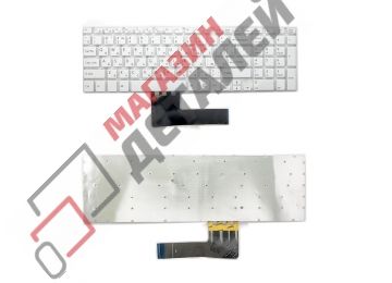 Клавиатура для ноутбука Sony Vaio Fit 15 FIT15 SVF15 белая без рамки без подсветки, плоский Enter