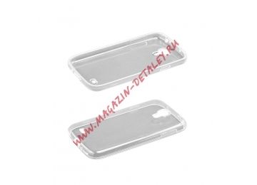 Защитная крышка TPU Case для Samsung i9500 Galaxy S4 белый прозрачный