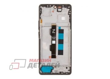 Дисплей (экран) в сборе с тачскрином для Xiaomi Redmi Note 13 Pro 4G, Poco M6 Pro 4G черный с рамкой (incell)
