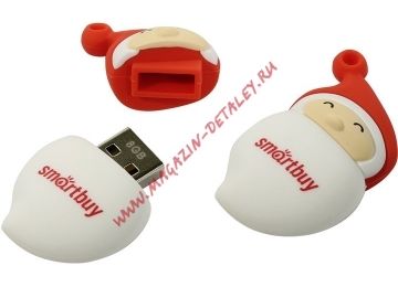 USB Flash накопитель (флешка) SmartBuy Новогодняя серия Santa S 8Гб USB 2.0