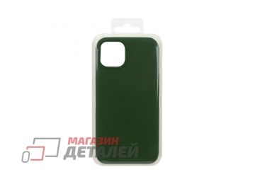 Силиконовый чехол для iPhone 13 "Silicone Case" (темно-зеленый)