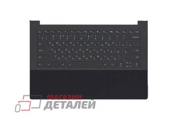 Клавиатура (топ-панель) для ноутбука Lenovo Yoga 9-14ITL5 черная с черным топкейсом и подсветкой