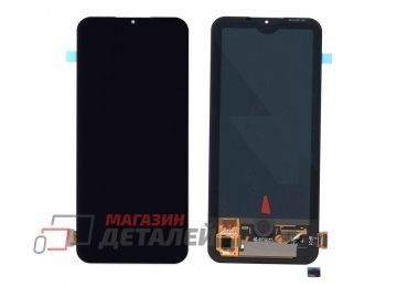 Дисплей (экран) в сборе с тачскрином для Xiaomi Mi 10 Lite черный (OLED)