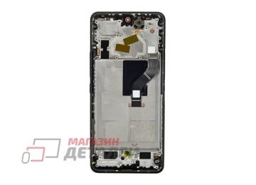 Дисплей (экран) в сборе с тачскрином для Xiaomi 12 Lite черный с рамкой (Premium LCD)