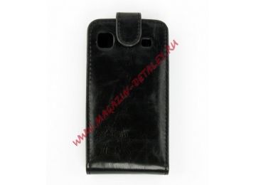 Чехол из эко – кожи для Samsung i9000 Galaxy S раскладной, черный