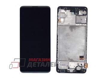 Дисплей (экран) в сборе с тачскрином для Samsung Galaxy M31s SM-M317F черный с рамкой (Premium SC LCD)