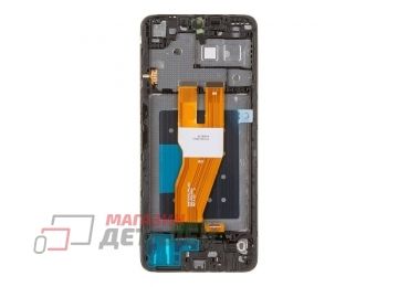 Дисплей (экран) в сборе с тачскрином для Samsung Galaxy A05 SM-A055 черный с рамкой (Premium LCD)