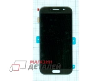 Дисплей (экран) в сборе с тачскрином для Samsung Galaxy A5 (2017) SM-A520F черный (Premium LCD)