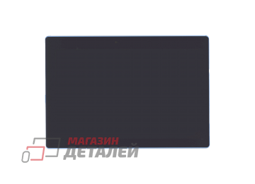 Дисплей (экран) в сборе с тачскрином для Lenovo Tab TB-X103F черный с голубой рамкой