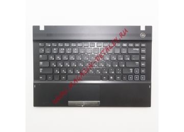 Клавиатура (топ-панель) для ноутбука Samsung 300E4A 300V4A черная с черным топкейсом