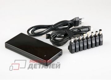 Блок питания (сетевой адаптер) для ноутбуков автовольтаж 8 разъемов, USB черный, с сетевым кабелем
