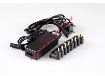 Блок питания (сетевой адаптер) ASX 40W для нетбуков автовольтаж 8 переходников черный, с сетевым кабелем