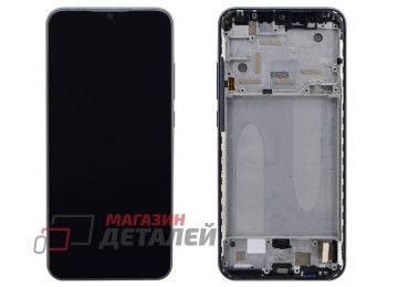 Дисплей (экран) в сборе с тачскрином для Xiaomi Mi A3 черный с рамкой (Premium LCD)