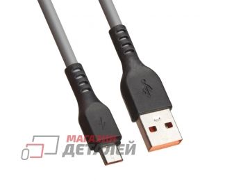 USB кабель LP Micro USB "Extra" TPE серый (коробка)