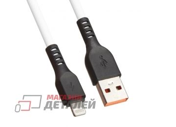 USB кабель LP для Apple Lightning 8-pin "Extra" TPE белый (коробка)