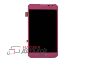 Дисплей (экран) в сборе с тачскрином для Samsung Galaxy Note 1 GT-N7000 розовый