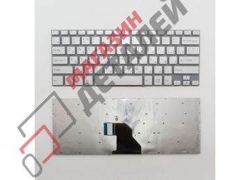 Клавиатура для ноутбука Sony SVF14 серебристая без рамки без подсветки