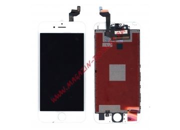 Дисплей (экран) в сборе с тачскрином для iPhone 6S белый (Hancai)