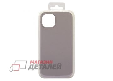 Силиконовый чехол для iPhone 13 "Silicone Case" (серо-желтый)