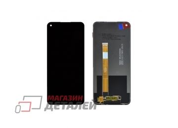 Дисплей (экран) в сборе с тачскрином для Oppo A52, A72, Realme 6 черный (Premium LCD)