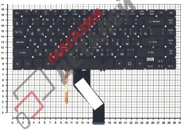 Клавиатура для ноутбука Acer Aspire V5-473G черная с подсветкой