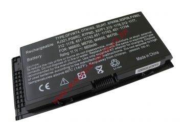 Аккумулятор OEM (совместимый с 0TN1K5, DWG4P) для ноутбука Dell Precision M4800 10.8V 6600mAh черный