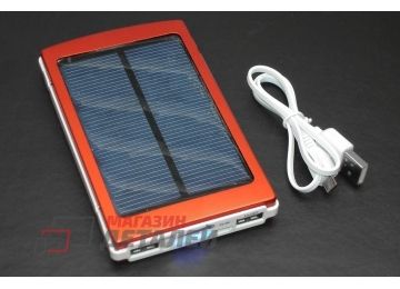 Универсальный внешний аккумулятор Powerbank 10000mAh на солнечной батарее