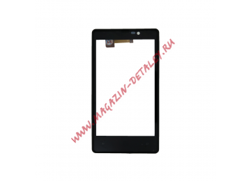 Сенсорное стекло (тачскрин) для Nokia 820 Lumia RM-825 в рамке черный