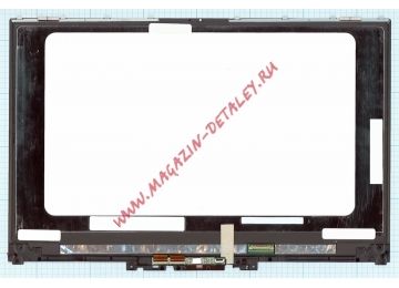 Экран в сборе (матрица + тачскрин) для Lenovo Yoga 720-15IKB FHD черный с рамкой
