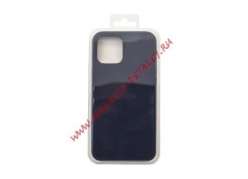 Силиконовый чехол для iPhone 12, 12 Pro "Silicone Case" темно-синий