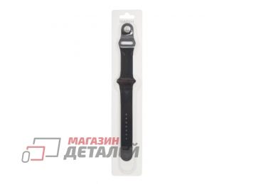 Ремешок для Apple Watch 38 мм, 40 мм силиконовый черный