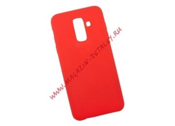 Силиконовый чехол для Samsung Galaxy A6+ SM-A605FZKNSER "Silicon Cover" (красный/коробка)