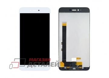 Дисплей (экран) в сборе с тачскрином для Xiaomi Redmi Note 5A белый (Premium LCD)