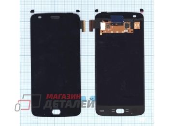 Дисплей (экран) в сборе с тачскрином для Motorola Moto Z2 Play черный