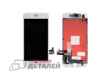 Дисплей (экран) в сборе с тачскрином для iPhone 7 белый с рамкой (ESR)