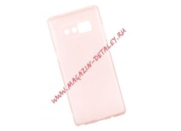 Силиконовый чехол LP для Samsung Note 8 TPU розовый, прозрачный
