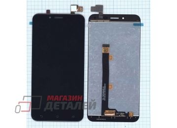 Дисплей (экран) в сборе с тачскрином для Asus ZenFone 3 Max ZC553KL черный