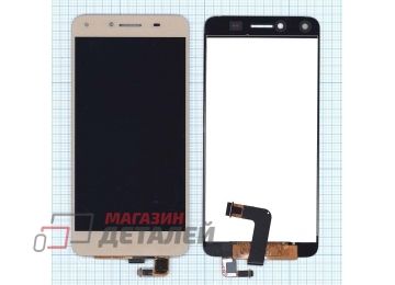 Дисплей (экран) в сборе с тачскрином для Huawei Y5 II 3G, 4G золотистый