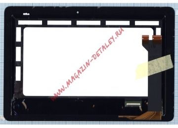 Дисплей (экран) в сборе с тачскрином для Asus ME102 черный