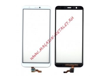 Сенсорное стекло (тачскрин) для Huawei P Smart белое
