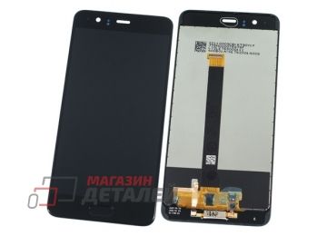 Дисплей (экран) в сборе с тачскрином для Huawei P10 Plus черный с рамкой