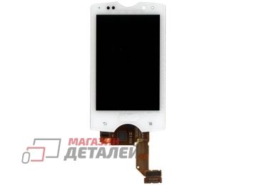 Дисплей (экран) в сборе с тачскрином для Sony Ericsson Xperia mini pro белый