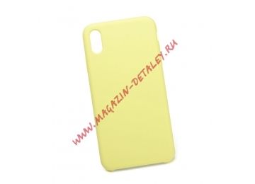 Силиконовый чехол "LP" для iPhone Xs Max "Protect Cover" (желтый/коробка)