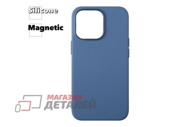 Силиконовый чехол для iPhone 13 Pro "Silicone Case" с поддержкой MagSafe (темно-синий)