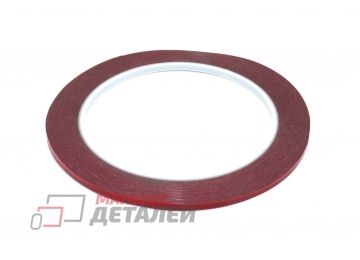 Скотч двусторонний вспененный AMAOE 0.3  мм, ширина 3 мм, 10 м, серый