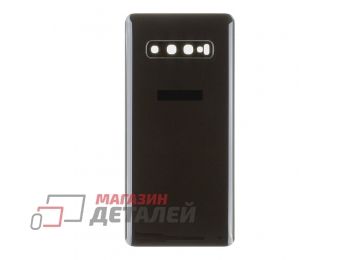 Задняя крышка для Samsung Galaxy S10+ SM-G975F со стеклом камеры (черный)