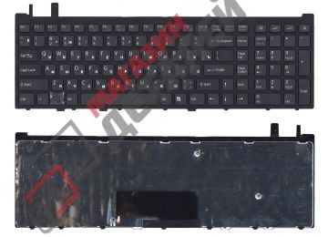 Клавиатура для ноутбука Sony VGN-AW черная с черной рамкой